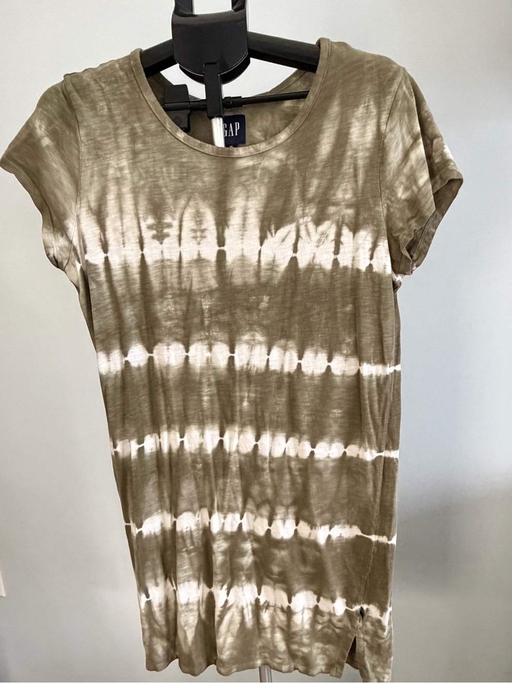 GAP Olive Green Crewneck Tee Shirt Dress